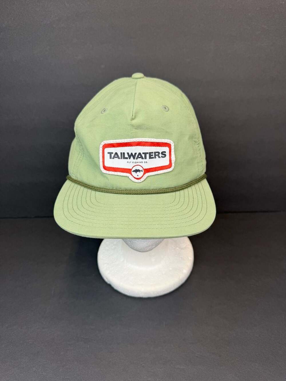 Tailwaters Fly Fishing Co. Sage Green Rope Snapback Hat